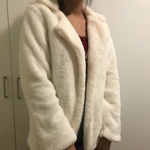 White teddy jacket